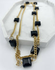 COLLANA LUNGA CON PIETRE NERE
