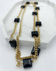 COLLANA LUNGA CON PIETRE NERE