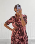 ABITO NIZZA PRINT MORO ROSA