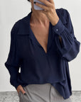 CAMICIA GIGLIO PE BLU