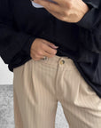 PANTALONE GESSATO NYRA BEIGE