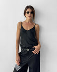 TOP NORA IN SATIN NERO