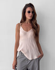 TOP NORA IN SATIN ROSE DUST