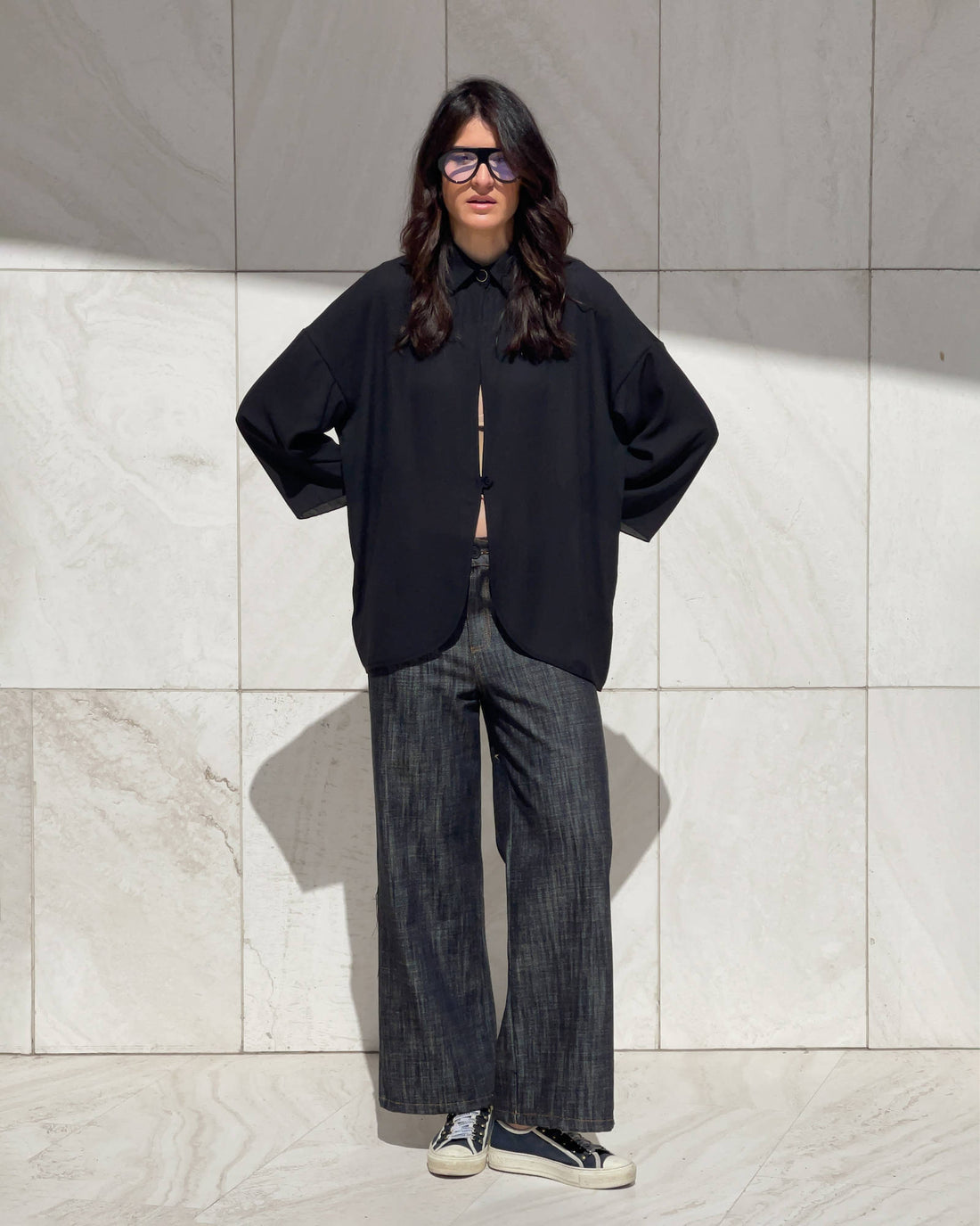 CAMICIA IN GEORGETTE ANDY NERO