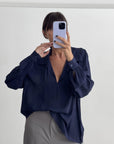 CAMICIA GIGLIO PE BLU