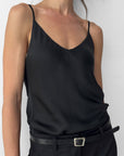TOP NORA IN SATIN NERO