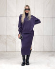 GONNA IN MAGLIA CARNABY MELANZANA