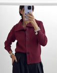 CARDIGAN GIACCA AURA BORDEAUX