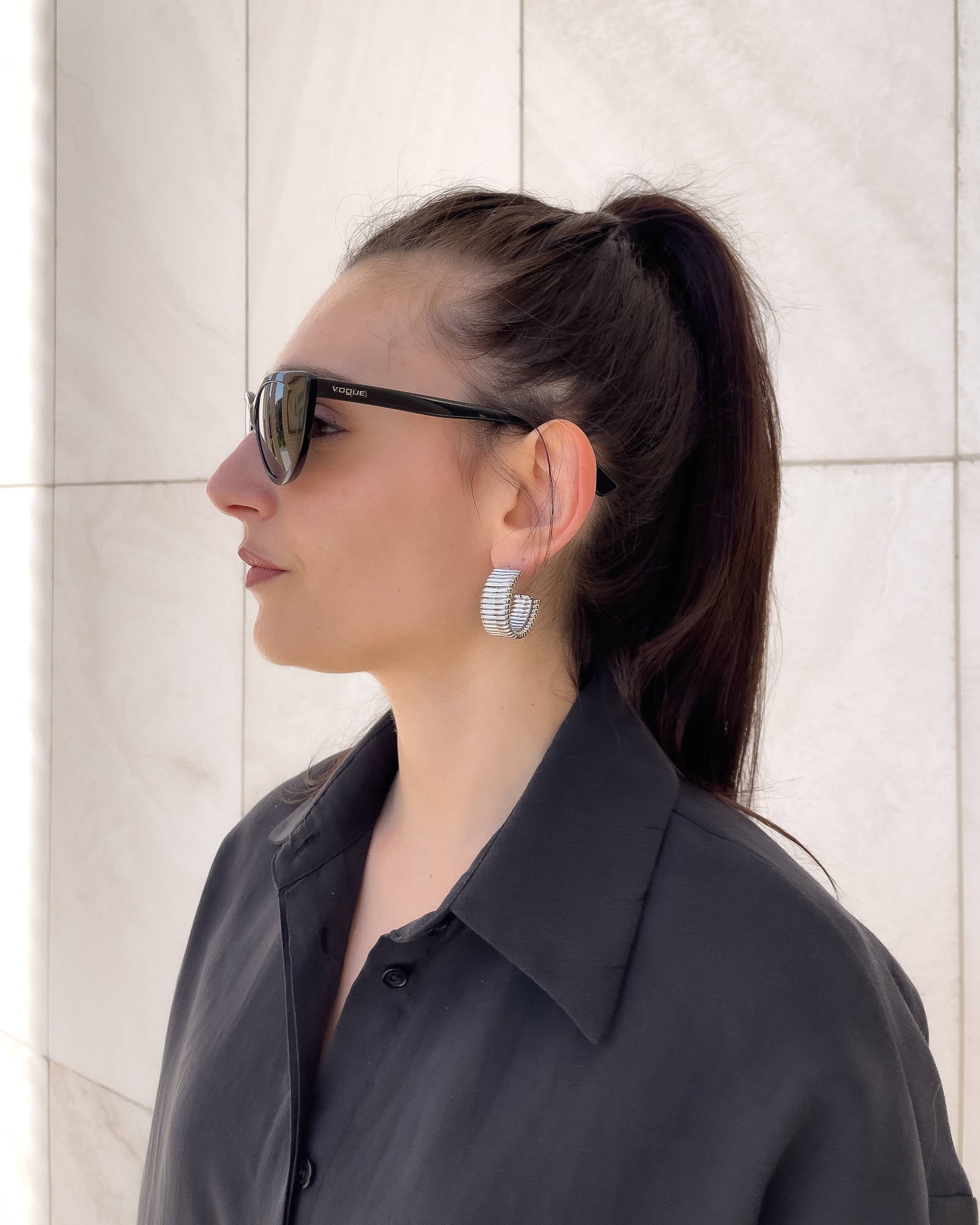 ORECCHINI CERCHIO APERTO MOLLA ARGENTO