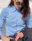CAMICIA POLINE CELESTE