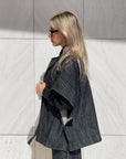 CAMICIA KIMONO FRANKLIN NERO