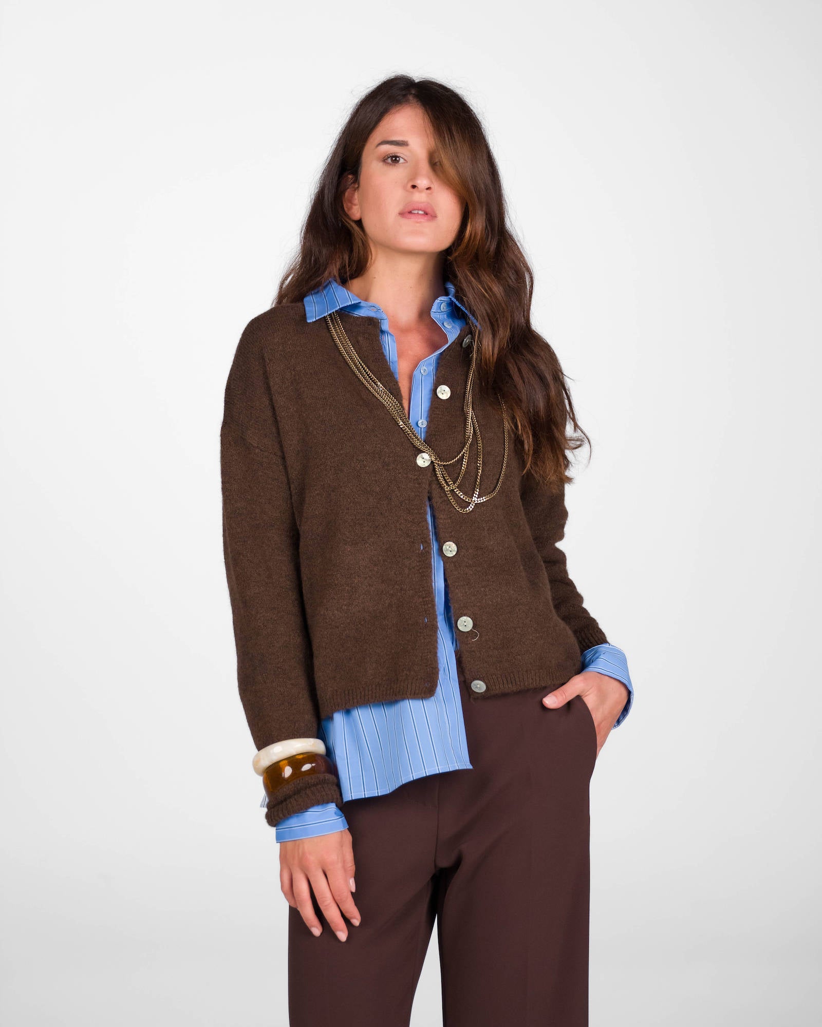 CARDIGAN LEA CIOCCOLATO