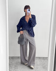 CAMICIA GIGLIO PE BLU