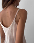 TOP NORA IN SATIN ROSE DUST
