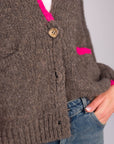 CARDIGAN ORSINA FANGO FUXIA