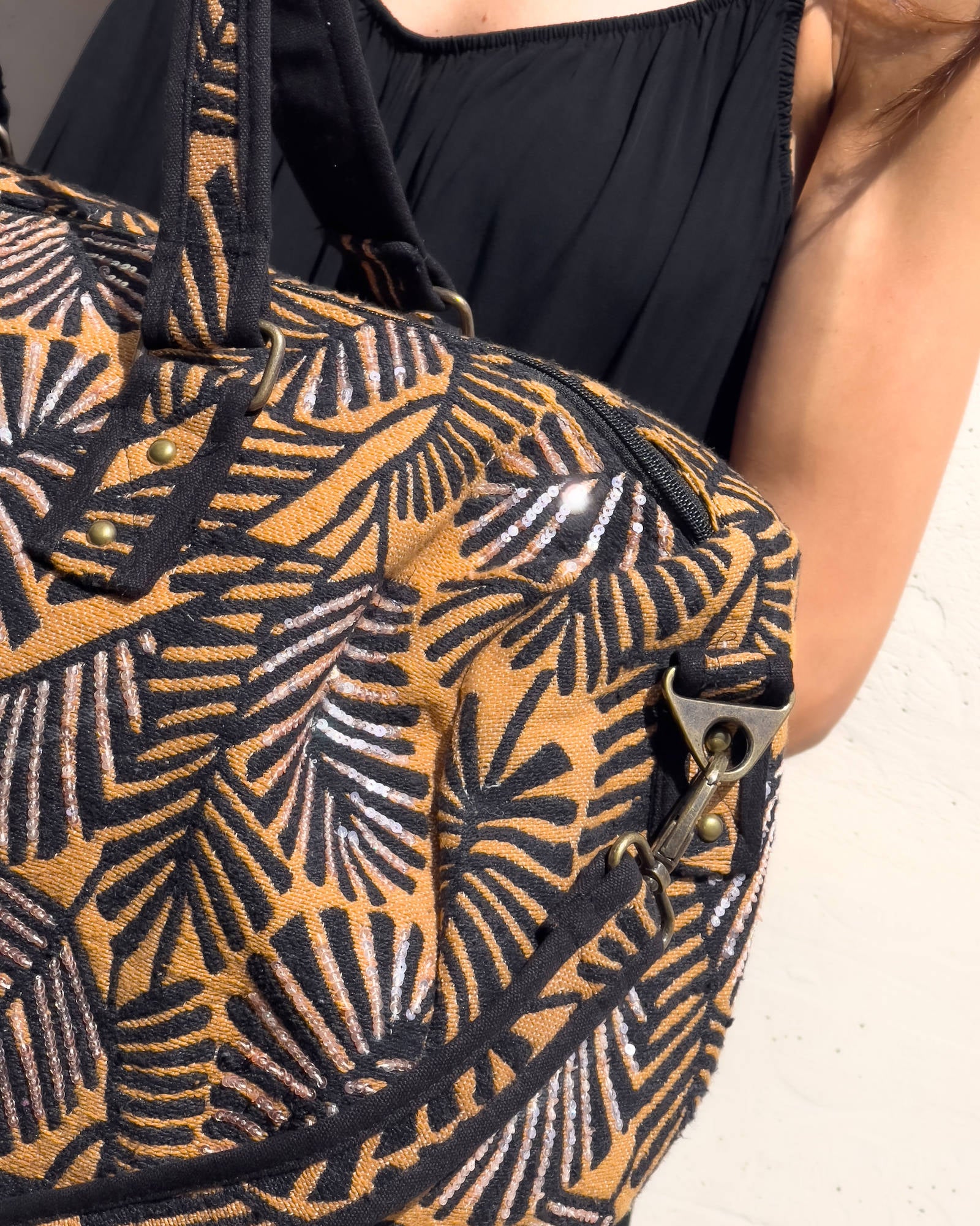 BORSA VIAGGIO MONSTERA MORO NERO