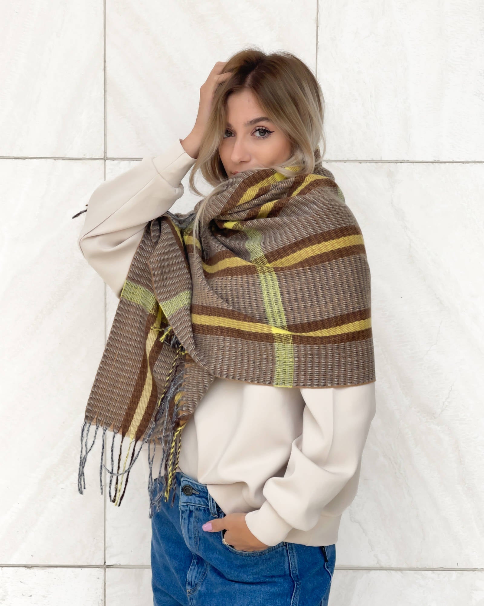 SCIARPA JAMIE TAUPE