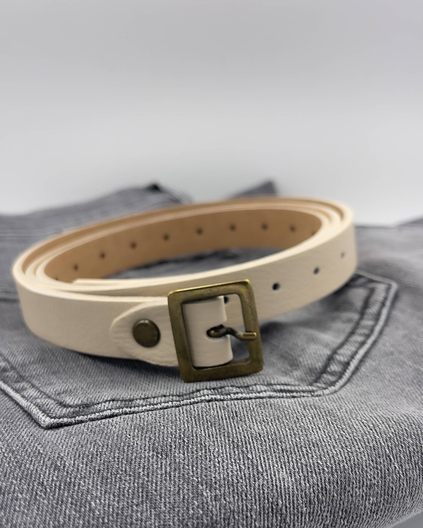 CINTURA IN PELLE LUNA LATTE