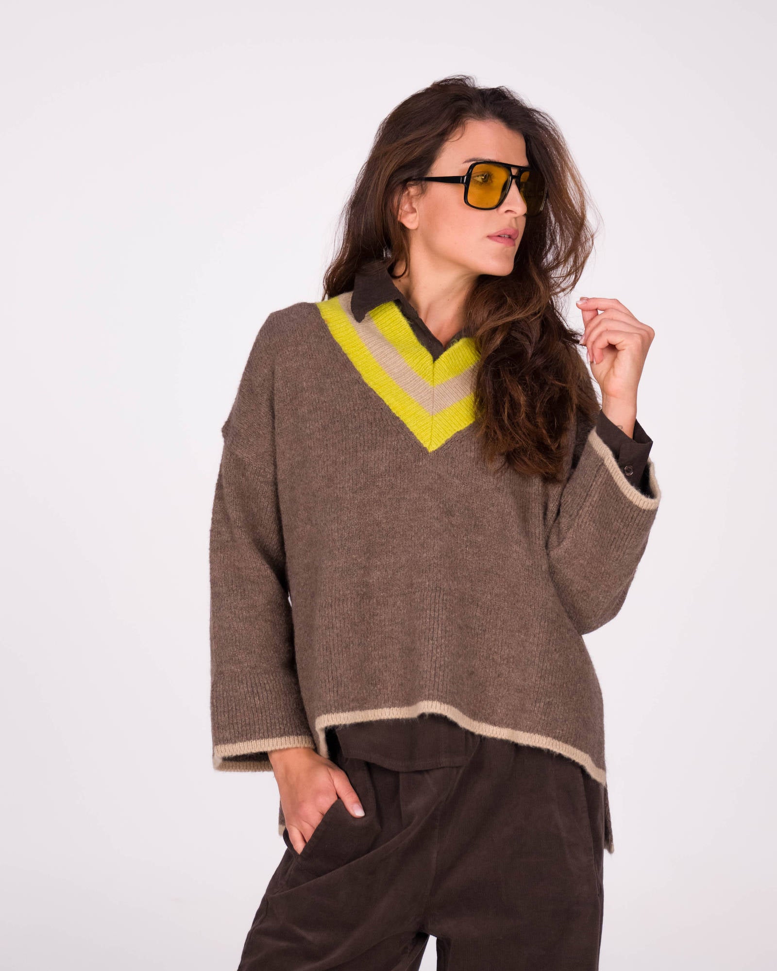 PULL ELIZA FANGO BEIGE LIME