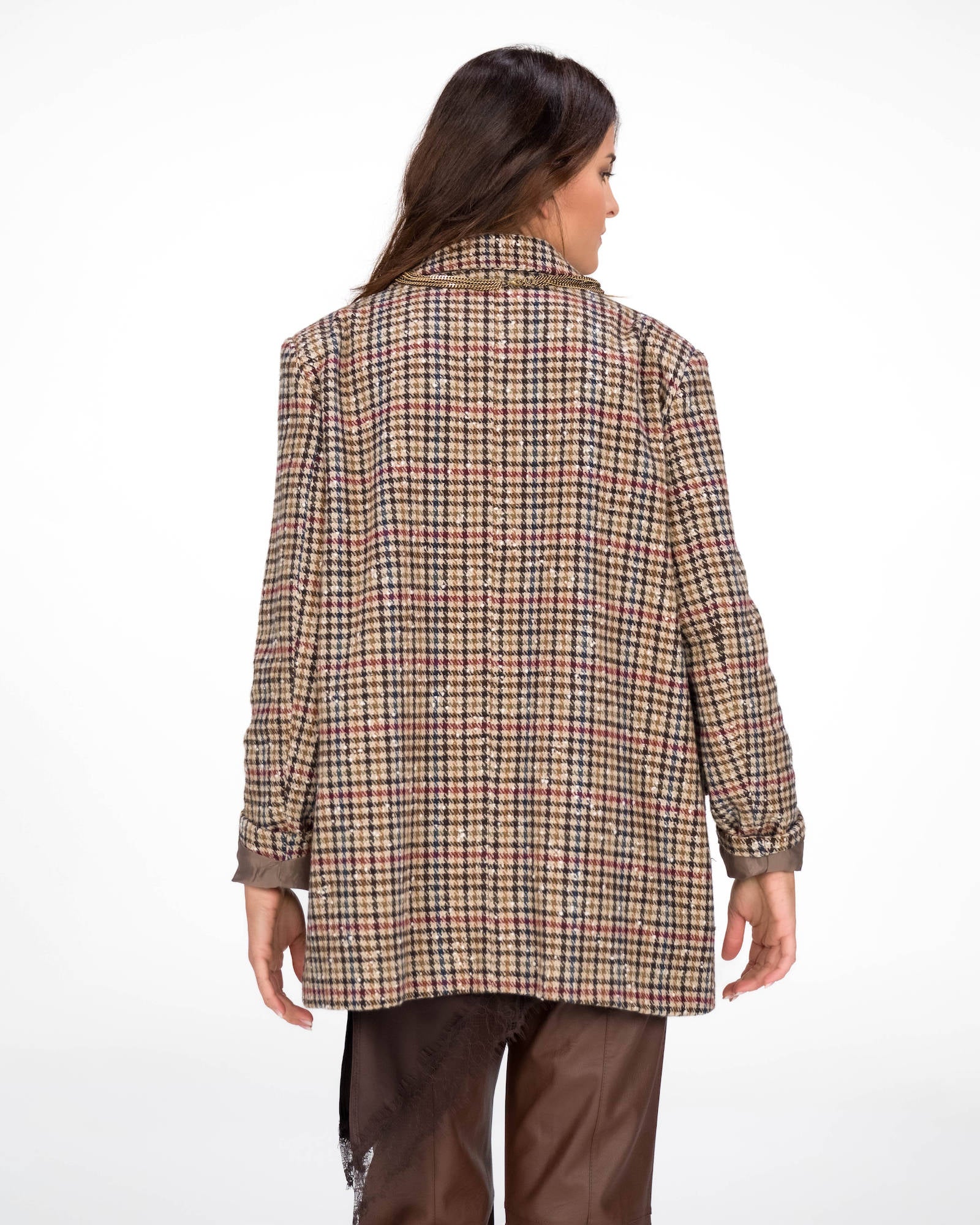 GIACCA CAPPOTTO CHECK OVER ALPINO