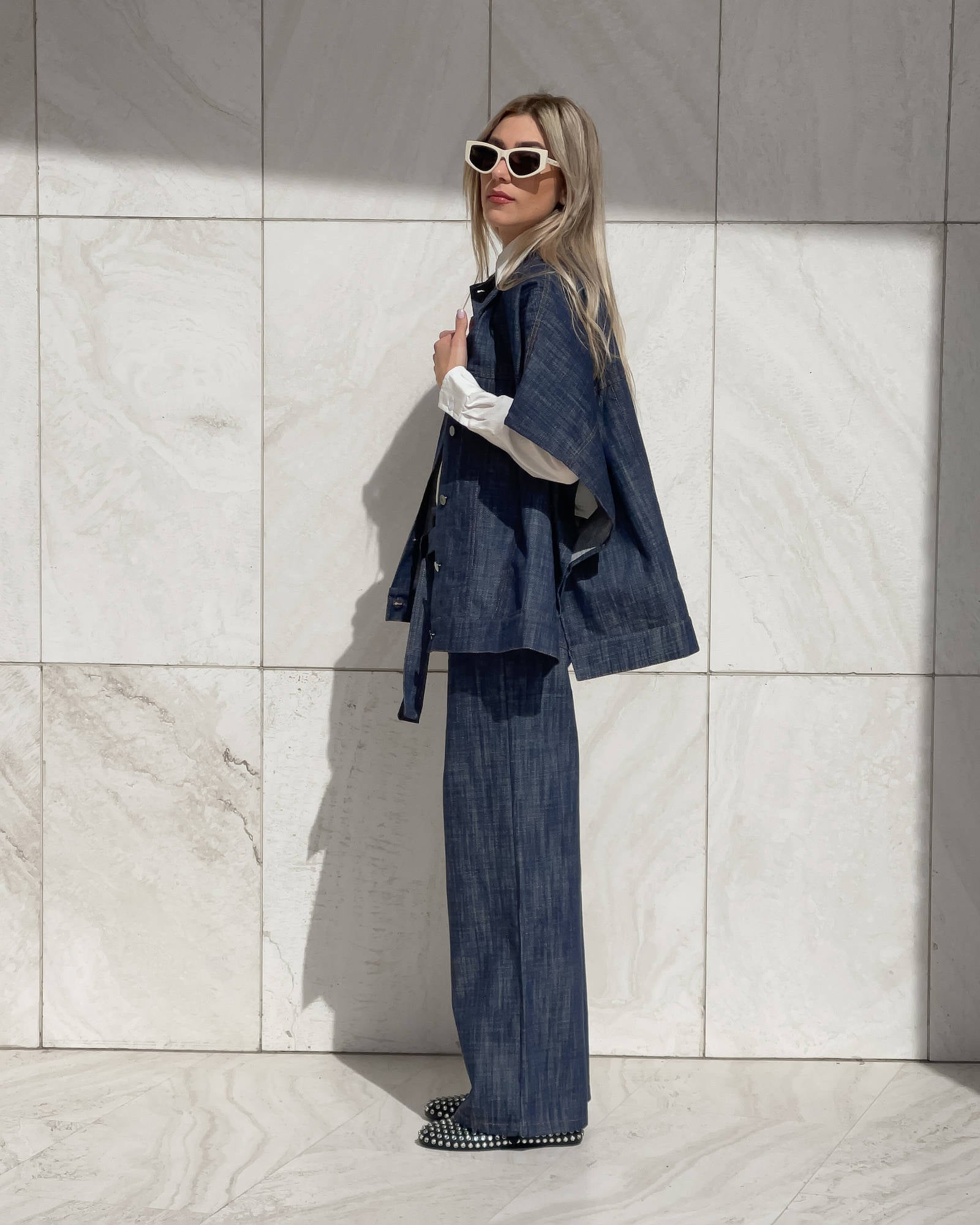 CAMICIA KIMONO FRANKLIN BLU