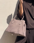 WOVEN BAG BROWNE