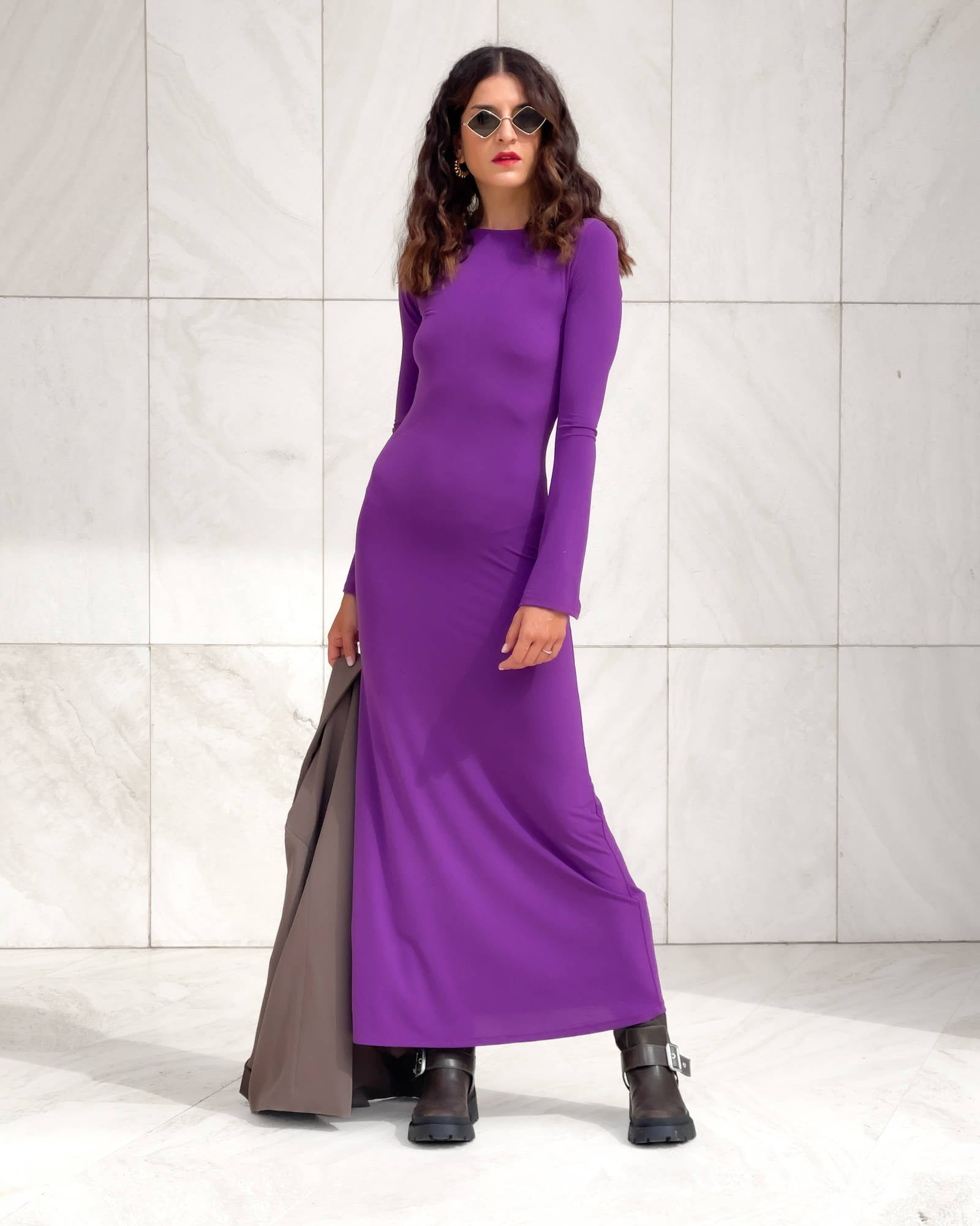 ABITO IN JERSEY MARA PURPLE