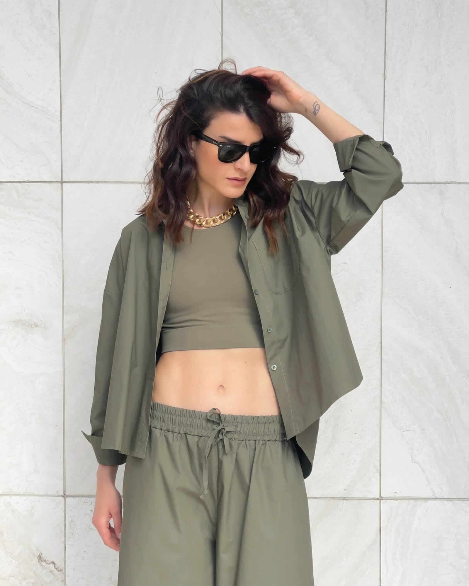 CAMICIA ABU VERDE COLONIALE