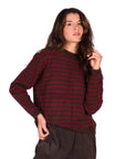 PULL GERY CHOCO BORDEAUX