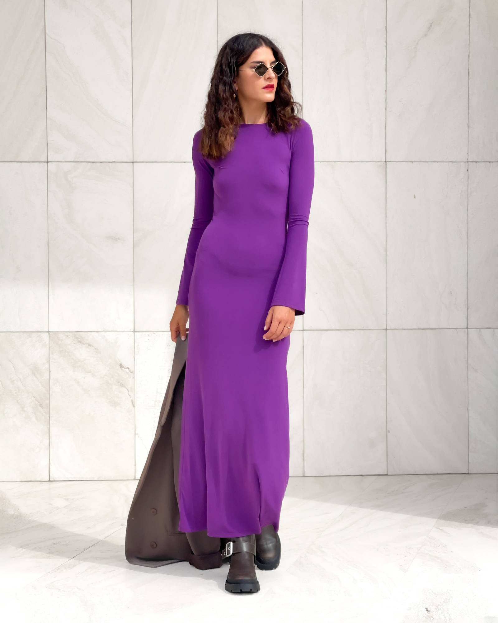 ABITO IN JERSEY MARA PURPLE