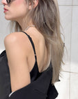 TOP NORA IN SATIN NERO
