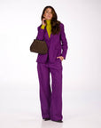 PANTALONE VELLUTO DORIAN GRAPE