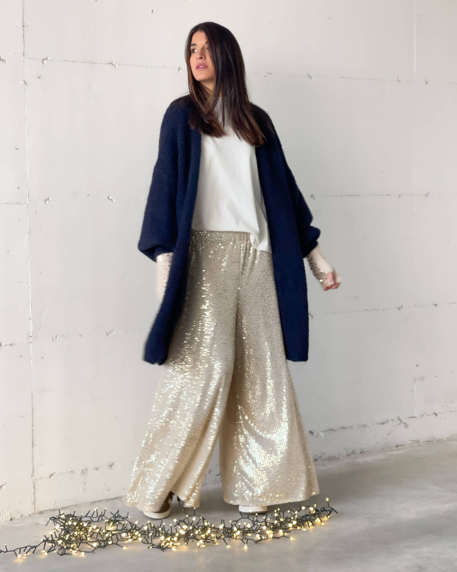 MAXI CARDIGAN COMFY BLU NAVY