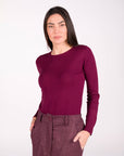 GIROCOLLO MARA IN MAGLIA FINE CHERRY