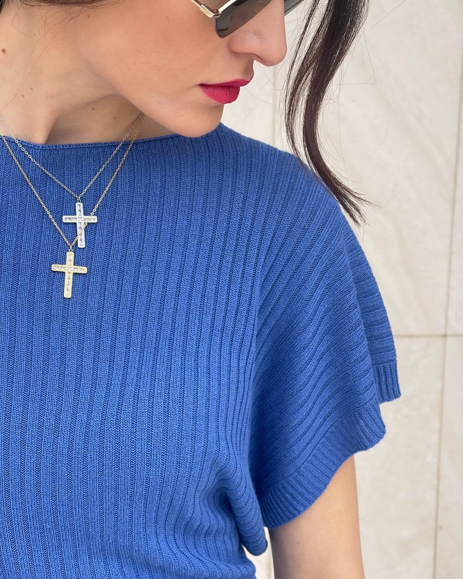 CATENINA CON CROCE ORO