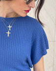 CATENINA CON CROCE ORO