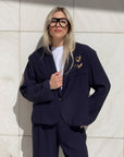 BLAZER CROPPED MEDLEY BLU