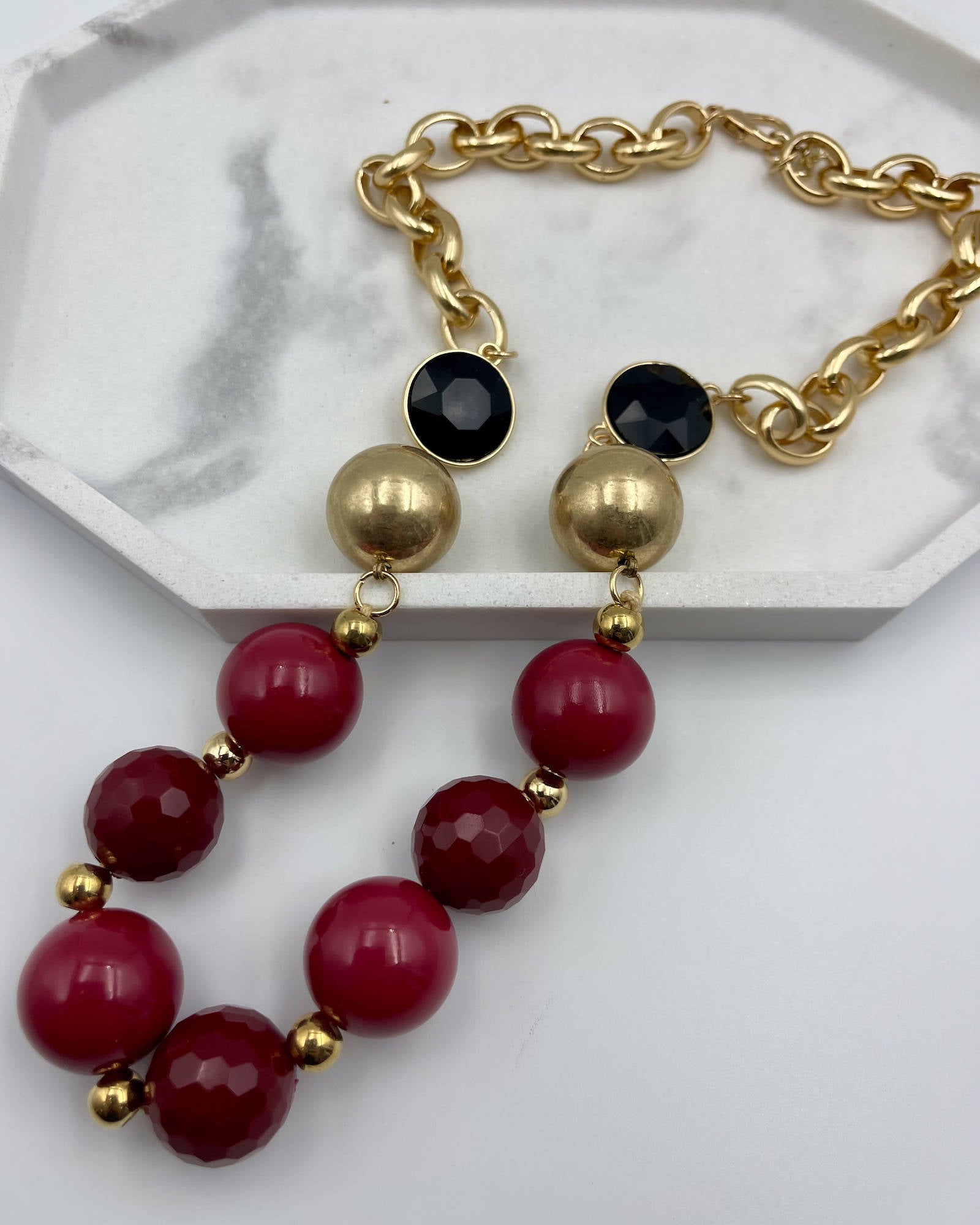 COLLANA FLORA ROSSO