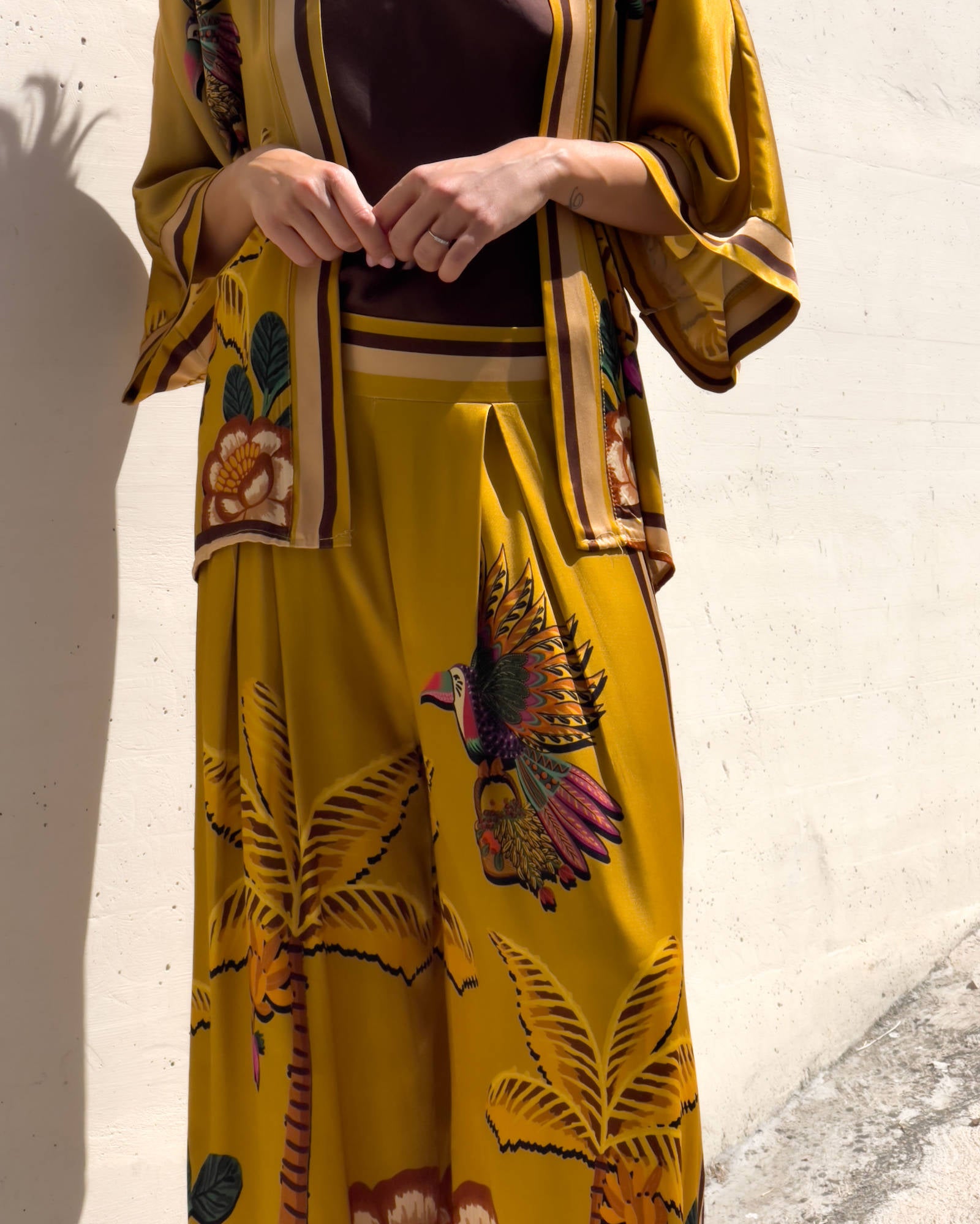 PANTALONE PALM SENAPE