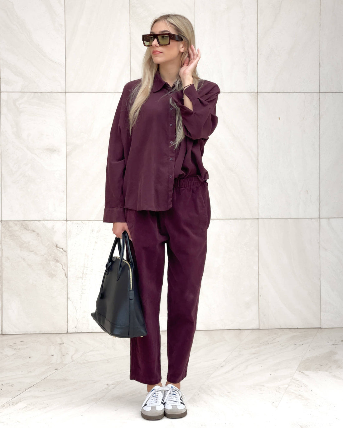 PANTALONE MARYMO DARK PLUM
