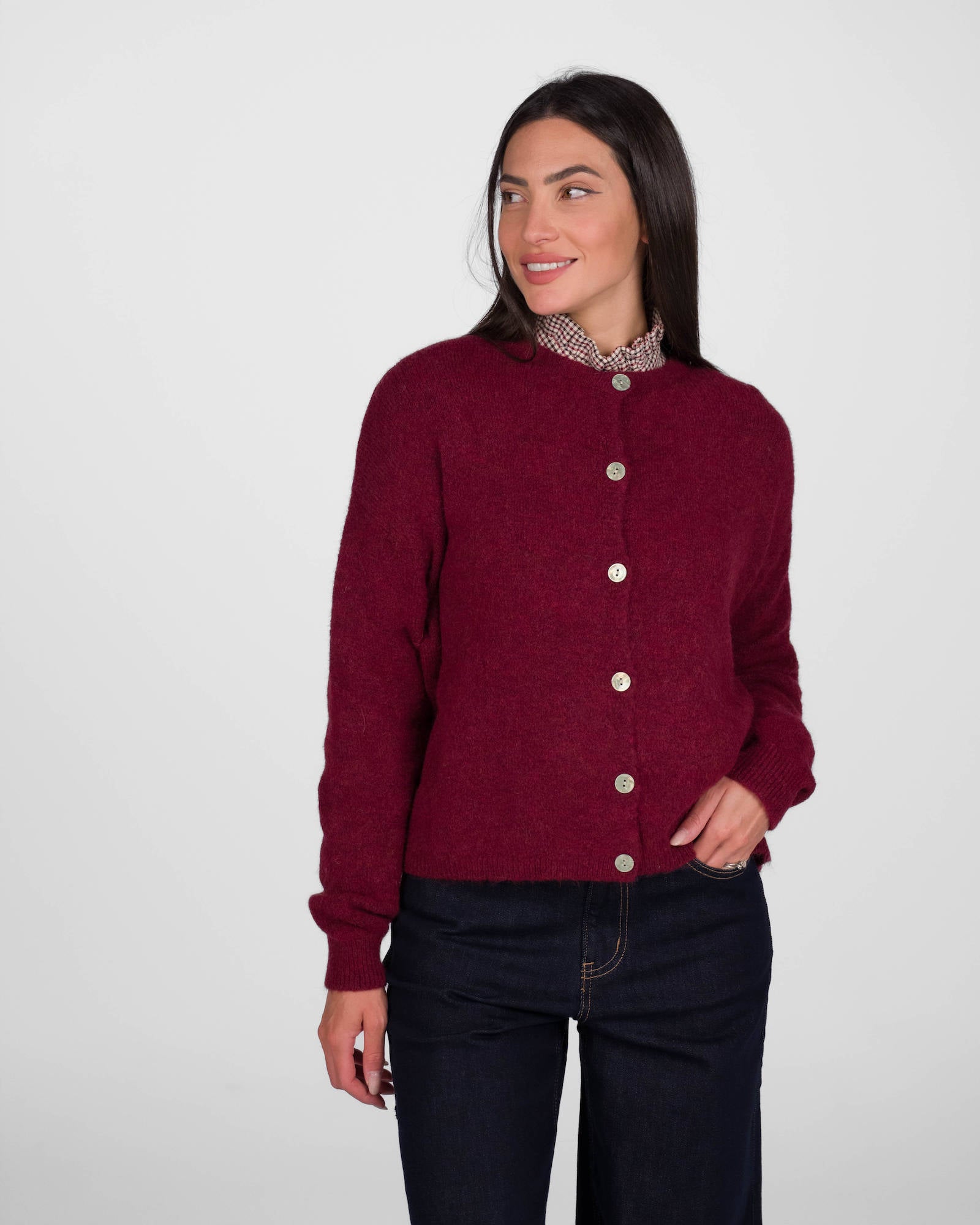 CARDIGAN LEA BORDEAUX