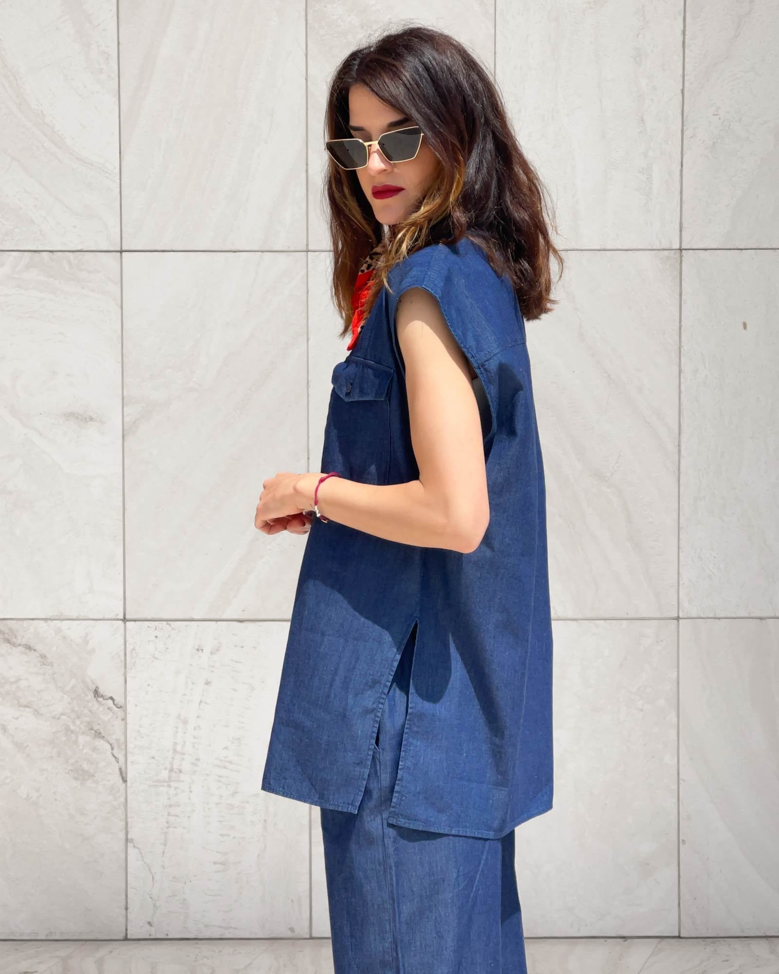 CAMICIA KAPRICE IN CHAMBRAY SCURO