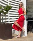 ABITO NATALIE ROSSO