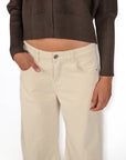 PANTALONE VELLUTO IRISH PANNA