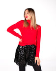 DOLCEVITA MARA IN MAGLIA FINE ROSSO
