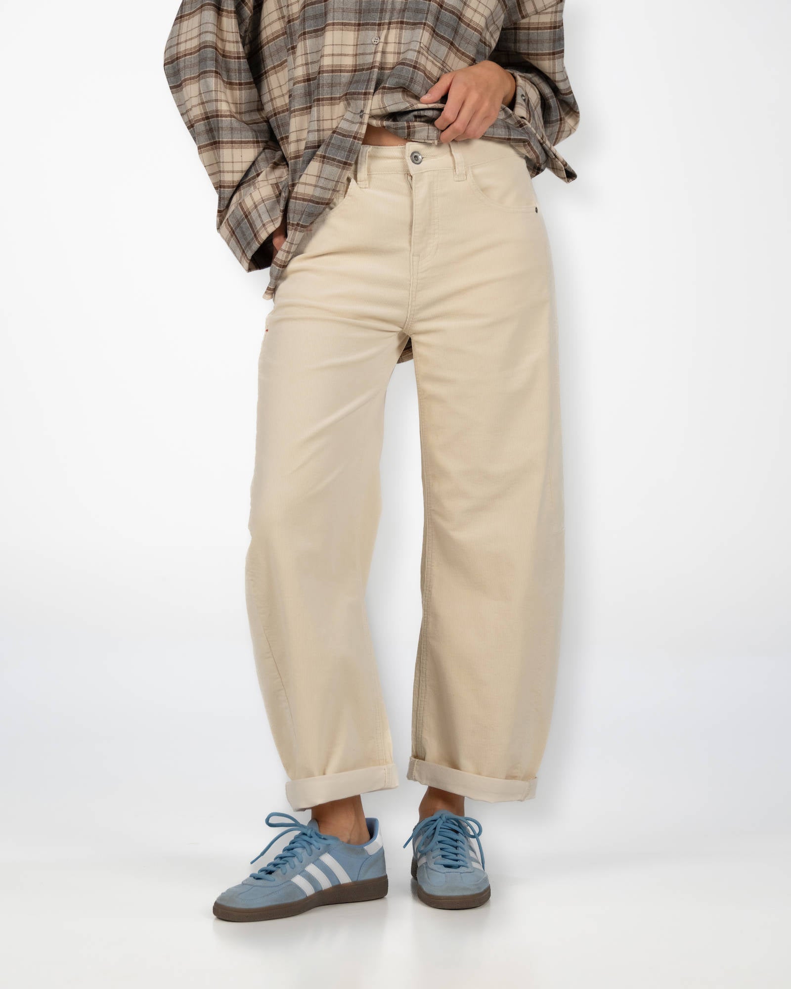 PANTALONE VELLUTO IRISH PANNA