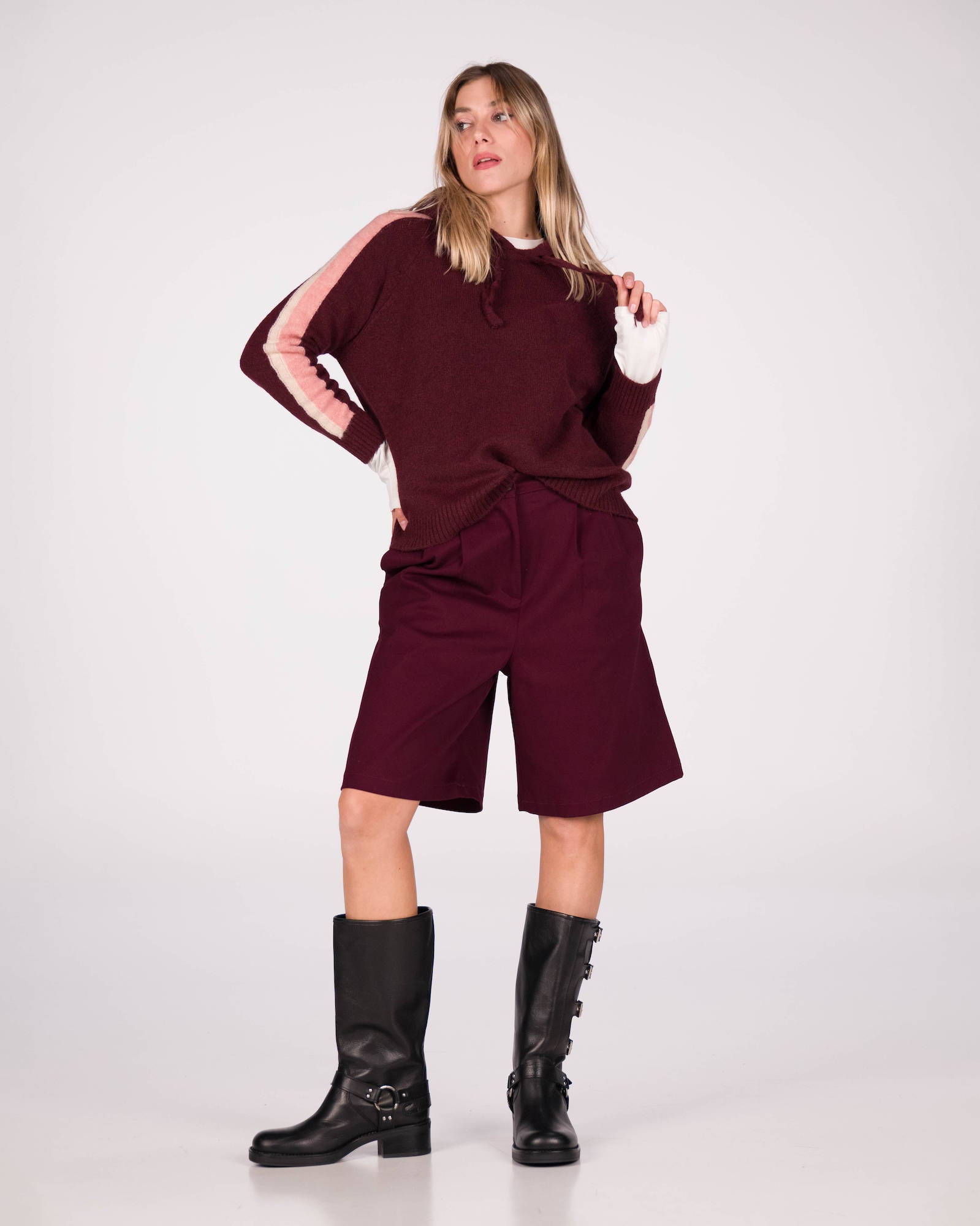 PULL TABATA VINO ROSA BEIGE