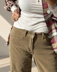 PANTALONE VELLUTO KIMBER CAMEL