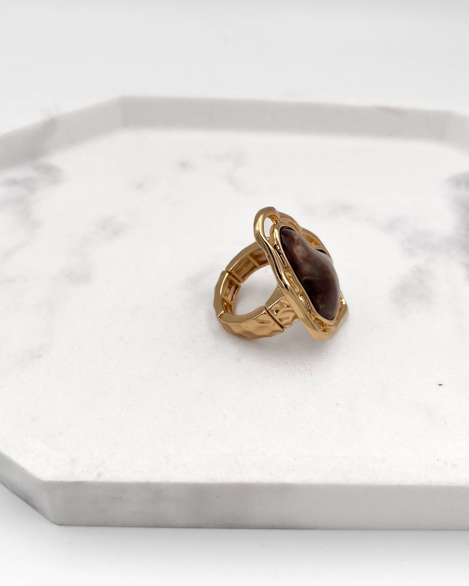 ANELLO AMY ORO E COFFEE