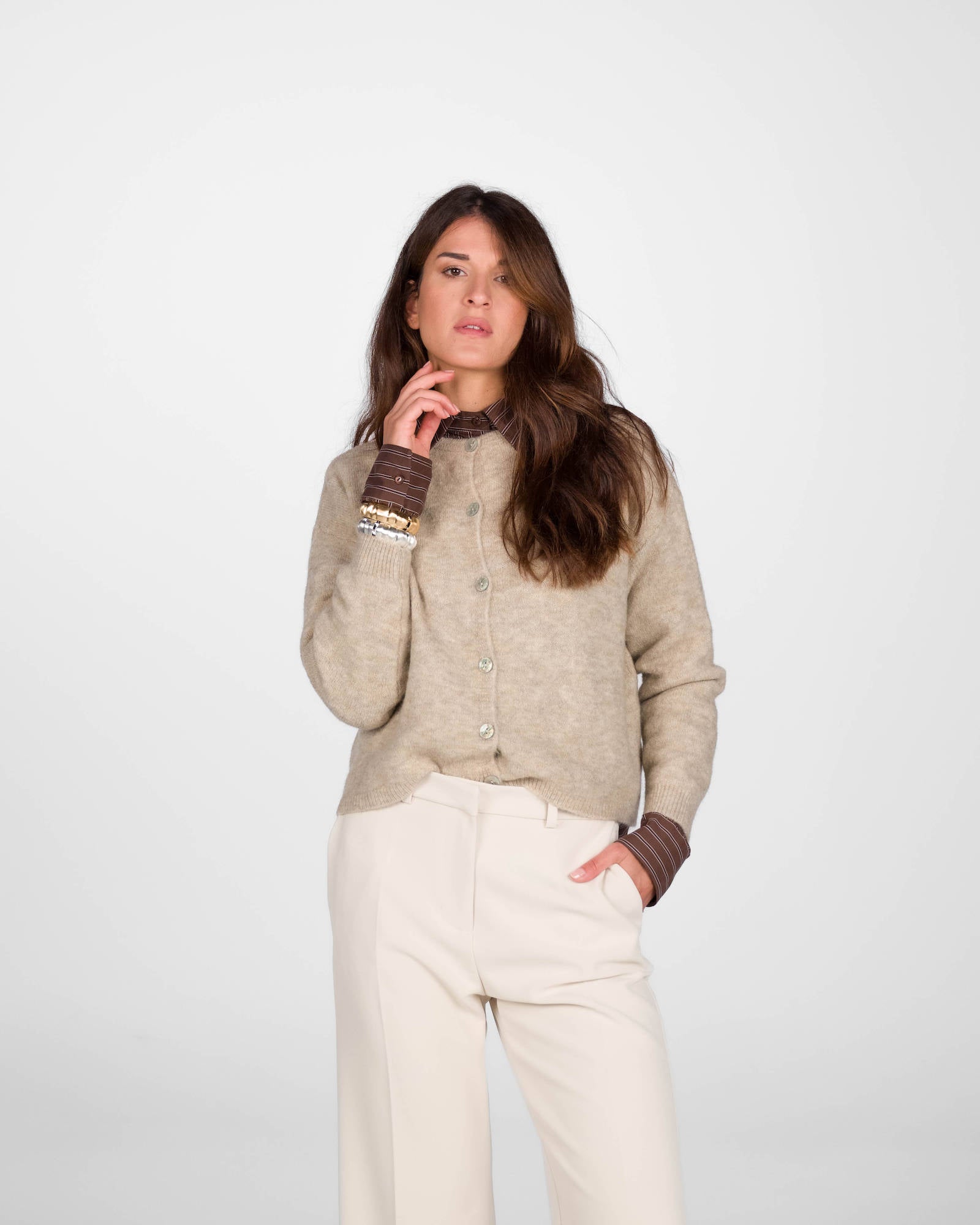 CARDIGAN LEA SABBIA